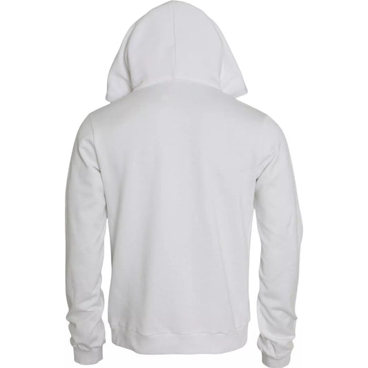 Dolce & Gabbana Dolce & Gabbana White Sacred Heart Hooded Sweatshirt Sweater TSH84888-52 1728,67345645728,Dolce & Gabbana,IT52 | XL,Men,Preowned / Defect,Sweaters - Women - Clothing,White