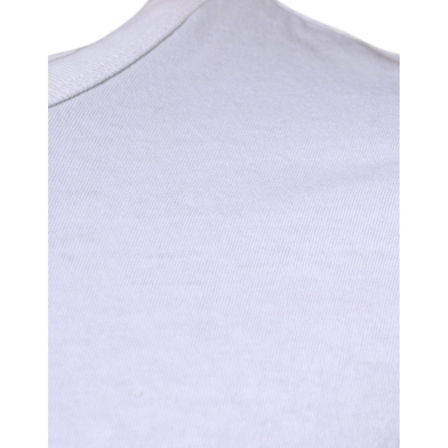 Dolce & Gabbana White Stripes Crew Neck Short Sleeves T-shirt TSH87496-48