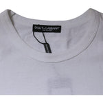 Dolce & Gabbana White Stripes Crew Neck Short Sleeves T-shirt TSH87496-48