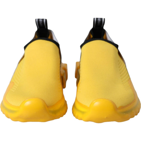 Dolce & Gabbana Yellow Sorrento Slip On Sneakers Women Shoes LA11121-35.5