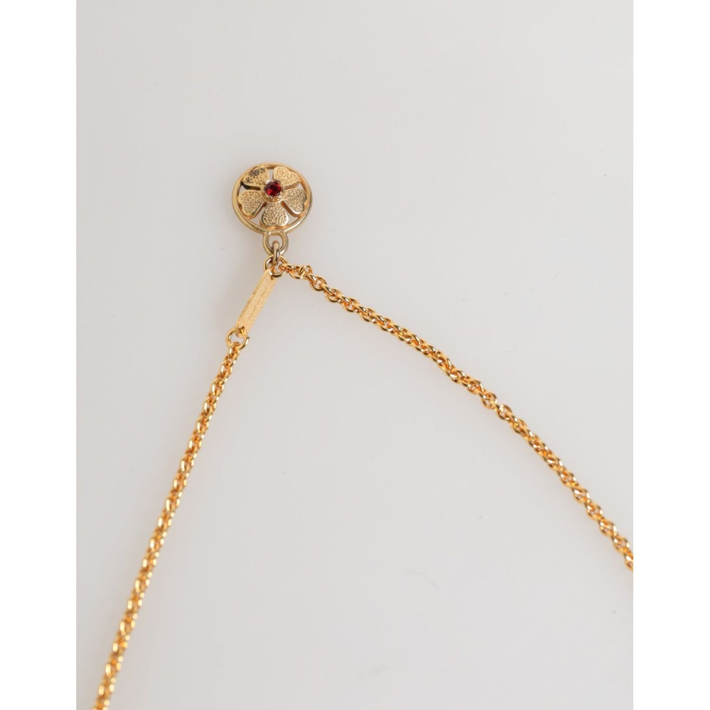 Dolce & Gabbana Gold Medallion Metal Chain Charm Men Pendant Necklace