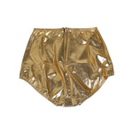 Dolce & Gabbana Gold Silk High Waist Girdle Panty Underwear crafted in Italian luxury with logo detailing.