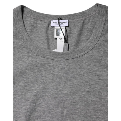 Dolce & Gabbana Gray Crew Neck Short Sleeves Underwear T-shirt