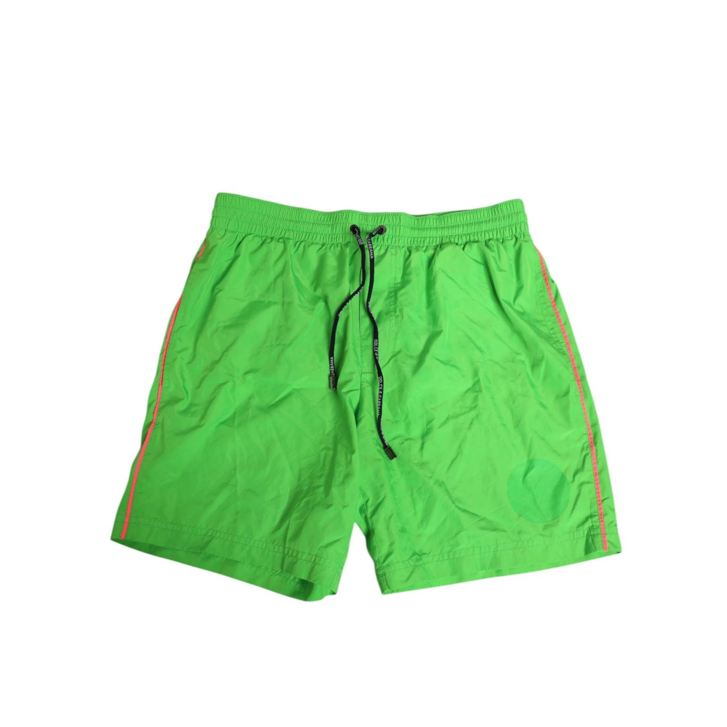 Dolce & Gabbana Green Nylon Drawstring Men Shorts Swimwear