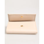 Dolce & Gabbana Light Pink Calf Leather DG Logo French Flap Wallet open showing compartments