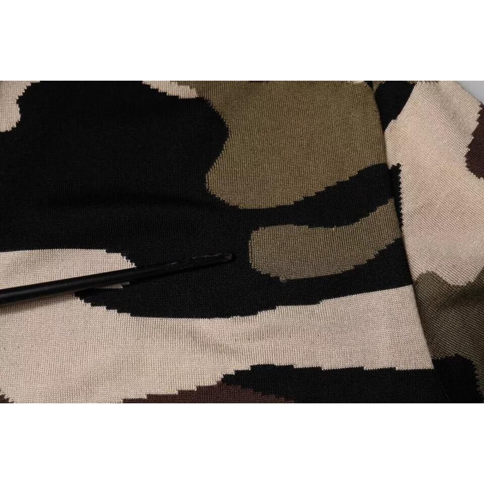 Dolce & Gabbana Multicolor Camouflage Collared Polo T-shirt