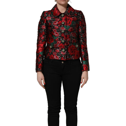 Dolce & Gabbana Multicolor Floral Brocade ButtonBlazer Jacket