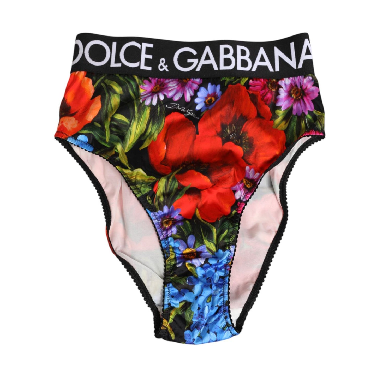 Dolce & Gabbana Multicolor Floral Print High Waist Panty Underwear