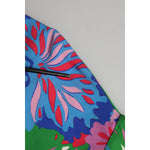 Dolce & Gabbana Multicolor Floral Print Silk Tunic Blouse Top with vibrant colors and elegant fabric design.