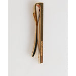 Dolce & Gabbana Multicolor Gold Tone Brass Men's Accessory Tie Clip Bar with artistic flair and polished gold finish.
