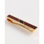 Dolce & Gabbana Multicolor Gold Tone Brass Men's Accessory Tie Clip Bar with vibrant design and polished finish.