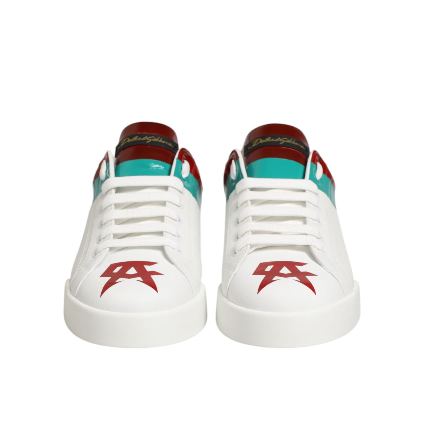 Dolce & Gabbana Multicolor Leather Logo Low Top Sneakers Shoes