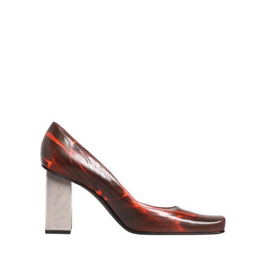 Dolce & Gabbana Multicolor Leather Square Toe Pumps Shoes 1728,67345645728,Dolce & Gabbana,EU38/US7.5,High Heel - Pumps - Shoes,Material: Leather,Multicolor,Preowned / Defect,Pumps - Shoes,Shoes,Women