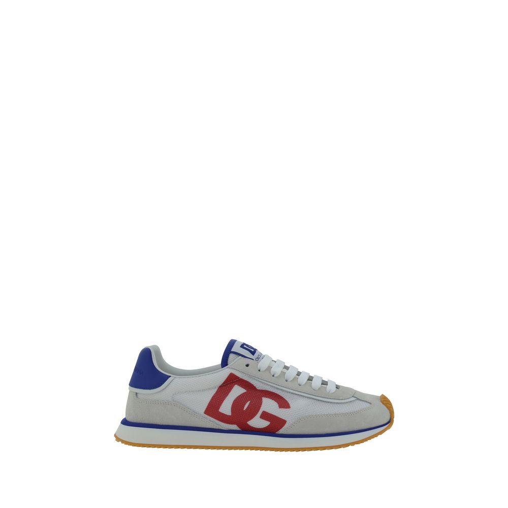 Dolce & Gabbana Multicolor Rubber Low Top Sneakers with suede details and iconic monogram on the heel.