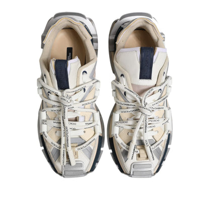 Dolce & Gabbana Multicolor Space Low Top Men Sneakers Shoes, stylish design, fabric and leather material, made in Italy, exclusive craftsmanship.