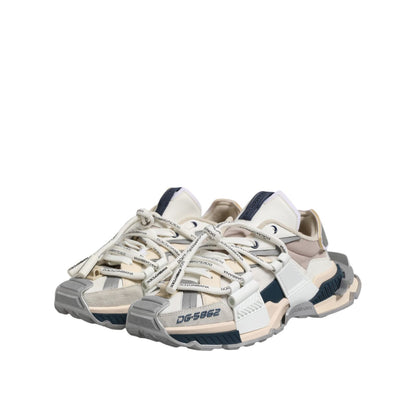 Dolce & Gabbana Multicolor Space Low Top Men Sneakers Shoes with lace-up closure and rubber sole, made in Italy, high craftsmanship.