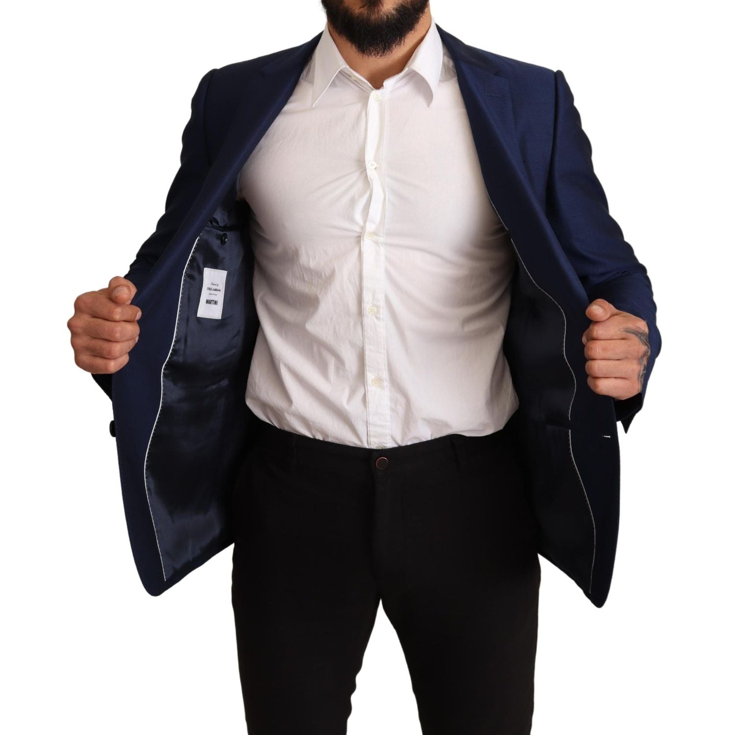 Dolce & Gabbana Navy Blue Slim Fit Jacket MARTINI Blazer