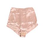 Dolce & Gabbana Pink Acetate High Waist Shorts Panty Underwear with logo details, elegant design, crafted in Italy, soft and smooth texture.