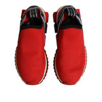 Dolce & Gabbana Red Sorrento Slip On Low Top Sneakers Shoes