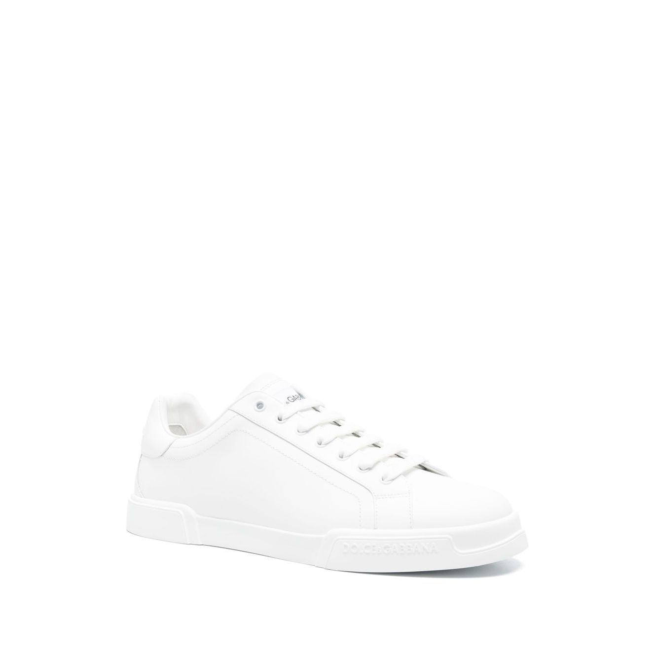 Dolce & Gabbana Sneakers White with branded heel counter and rubber sole, featuring DG Cushion technology. Perfect for luxury fashion enthusiasts.