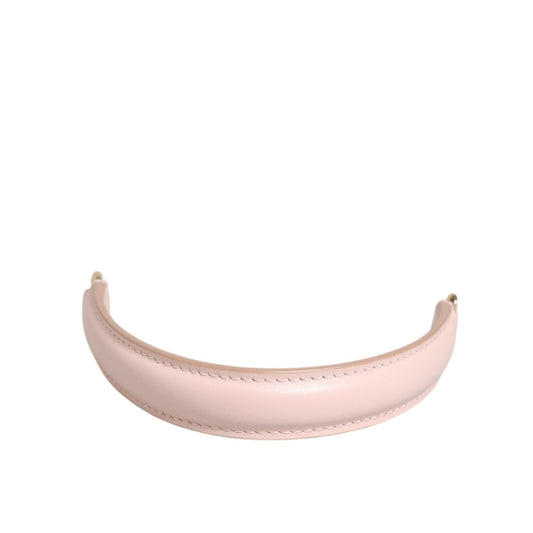 Dolce & Gabbana Strap Pink Leather Gold Tone Big Bag Handle Shoulder Strap, luxury handbag accessory.