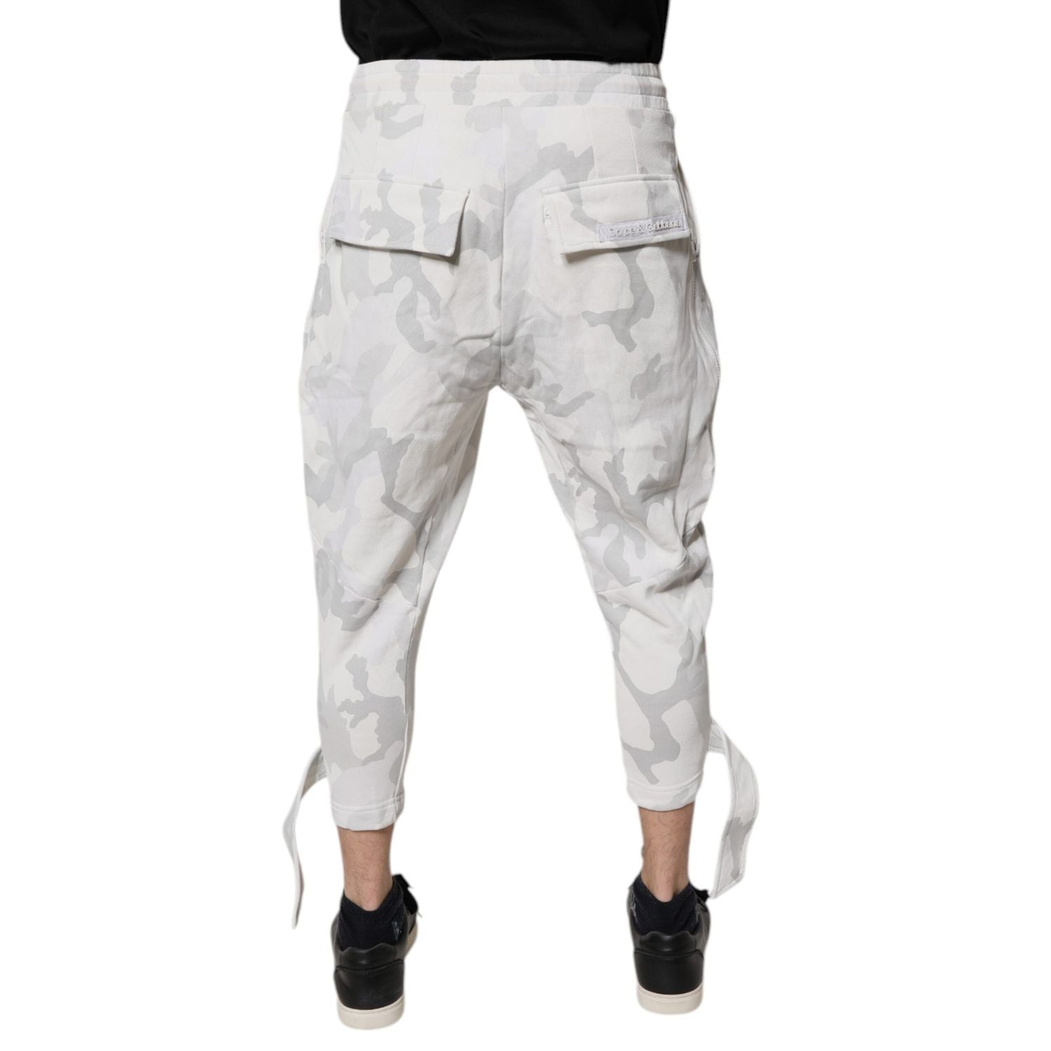 Dolce & Gabbana White Camouflage Cargo Jogger Sweatpants Pants