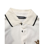 Dolce & Gabbana White Logo Embroidery Cotton Polo T-shirt with collar detail and logo embroidery