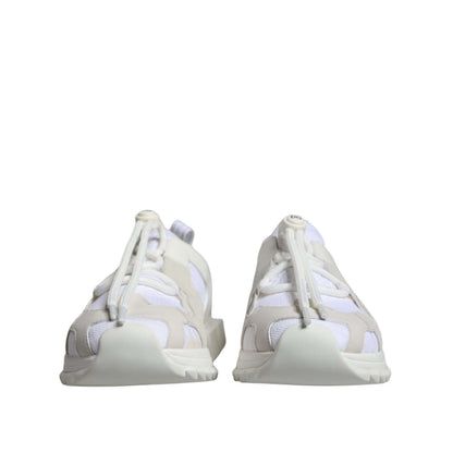 Dolce & Gabbana White Mesh Sorrento Trekking Sneakers Shoes