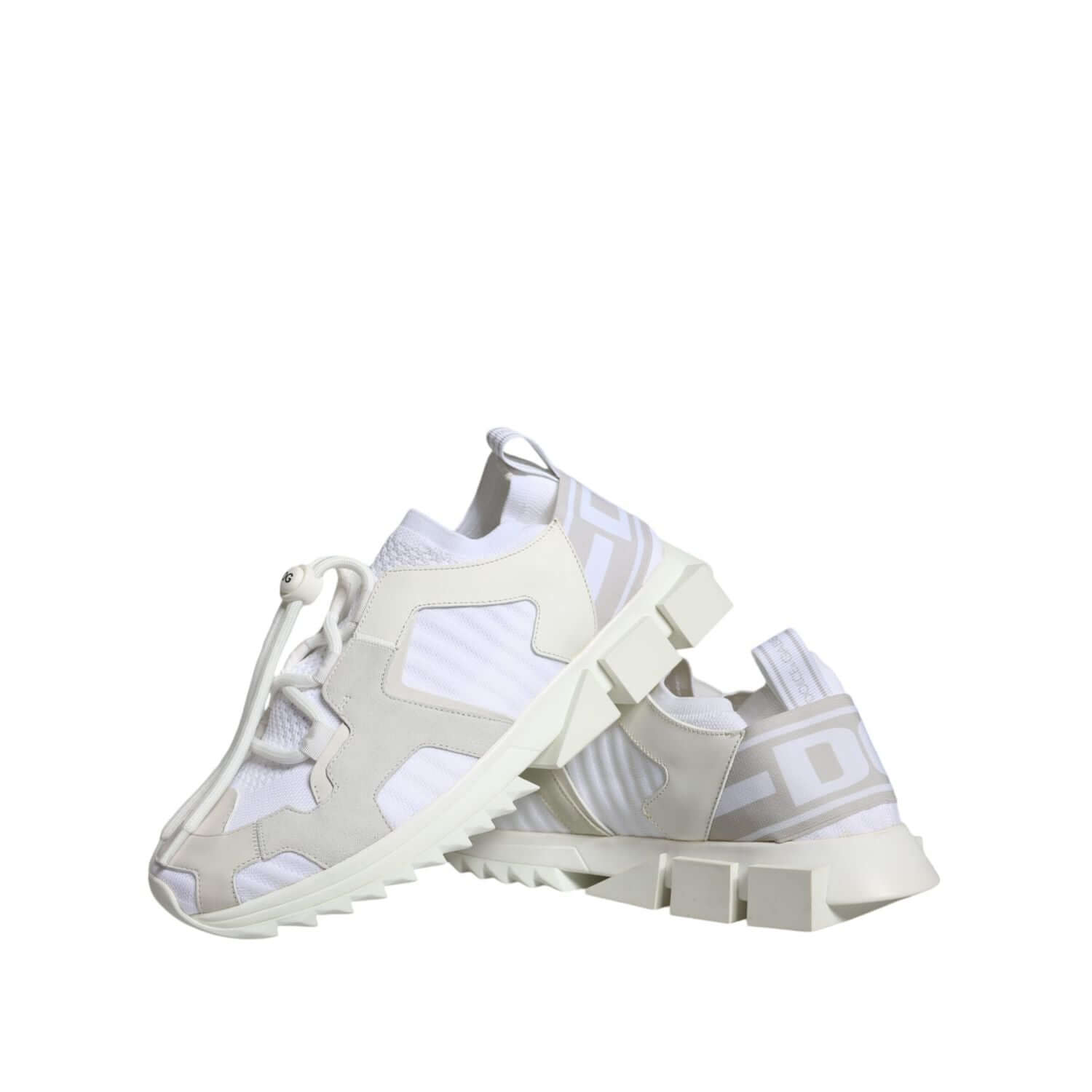 Dolce & Gabbana White Mesh Sorrento Trekking Sneakers Shoes