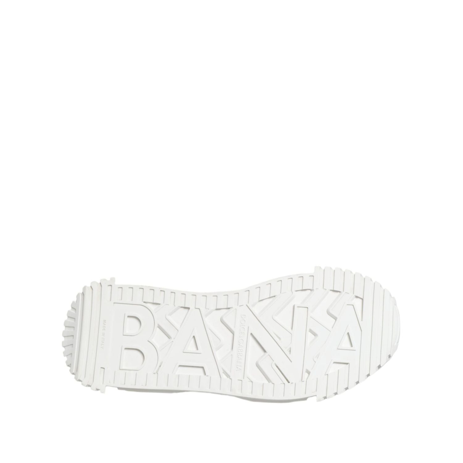 Dolce & Gabbana White NS1 Canvas Leather Embellished Sneakers Shoes