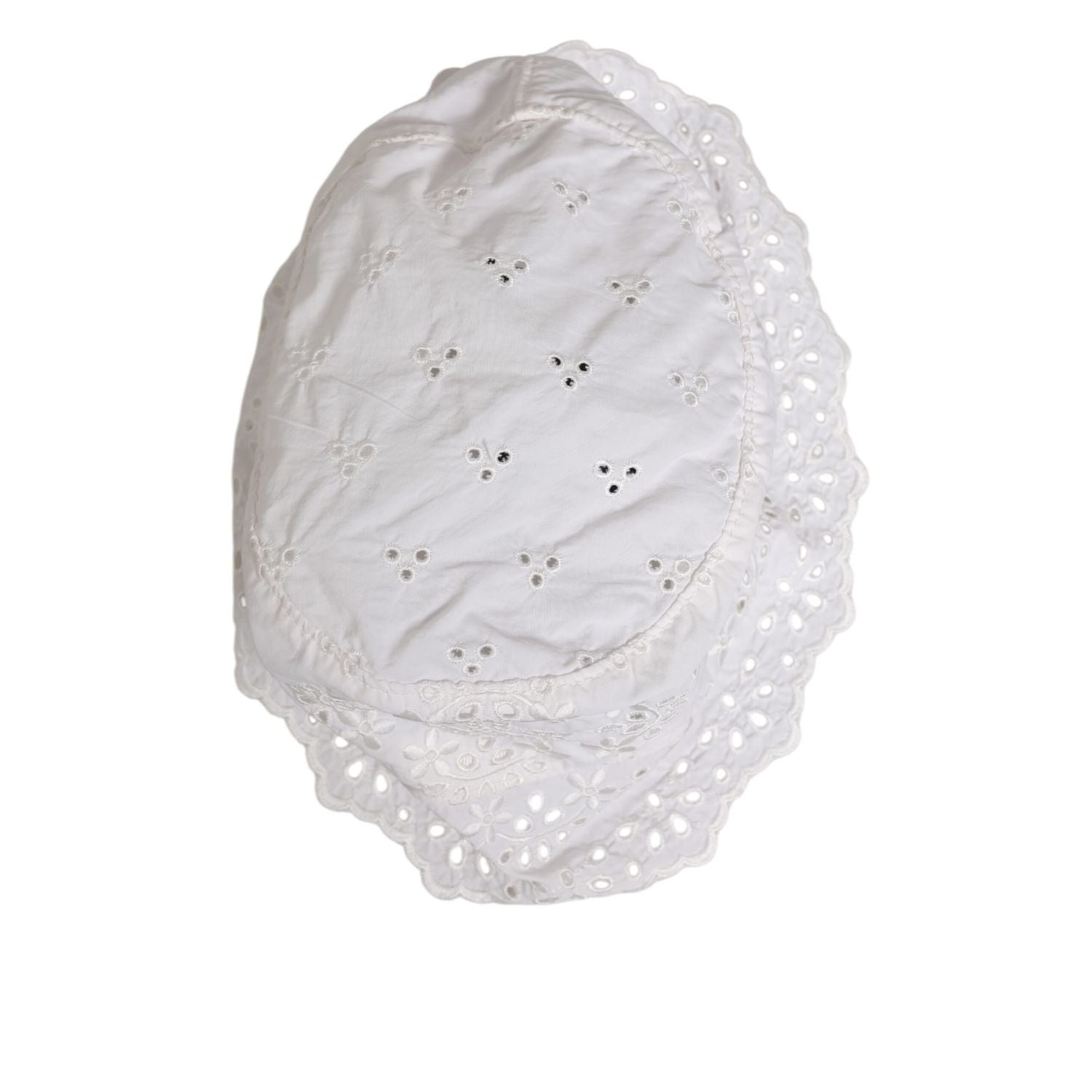 Dolce & Gabbana White Nylon Cut Out Bucket Logo Capello Hat