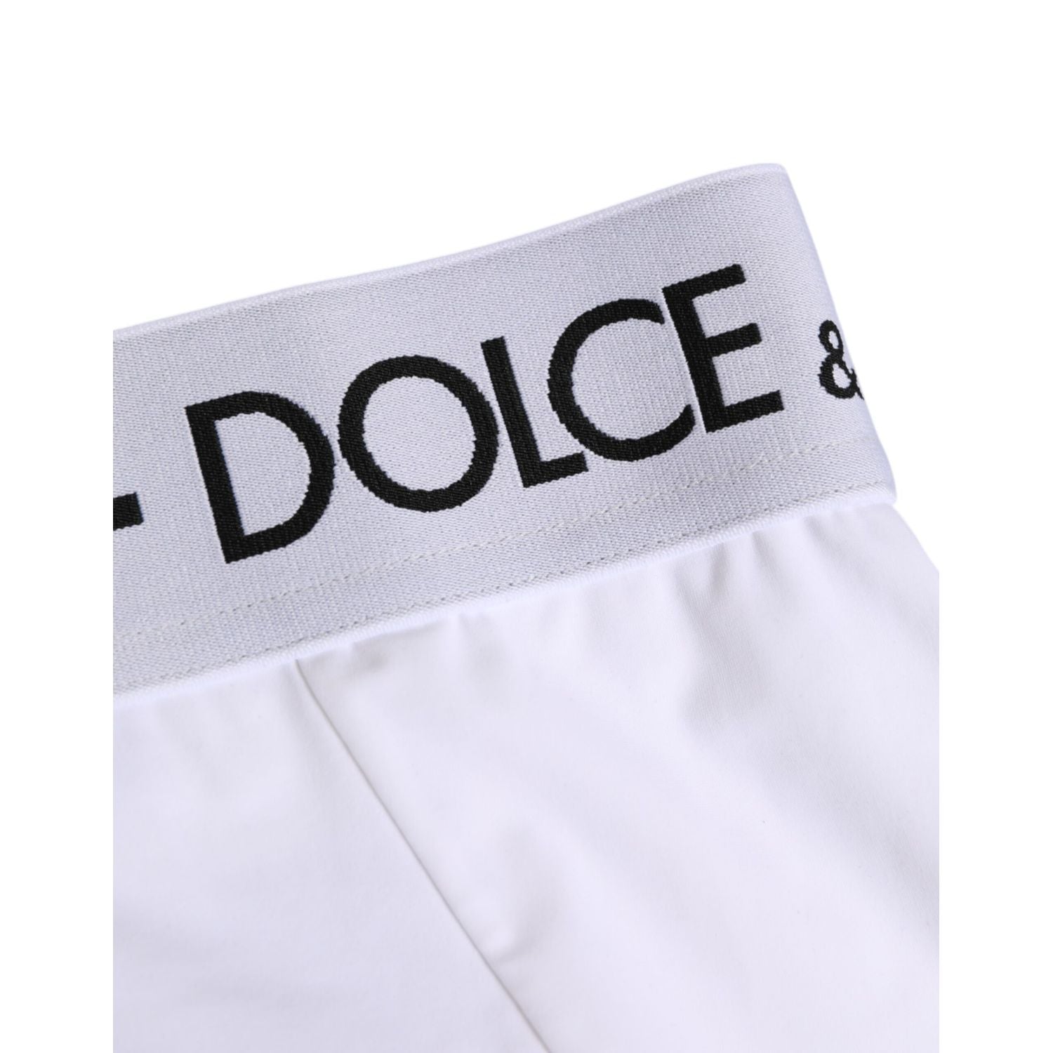 Dolce & Gabbana White Nylon Logo Waistband Panty Underwear