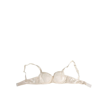 Dolce & Gabbana White Satin Lace Balconnet Lingerie Underwear