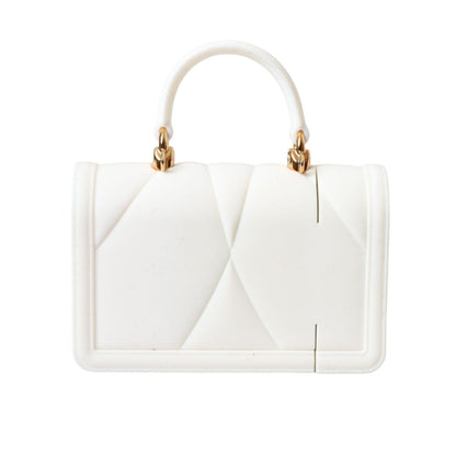 Dolce & Gabbana White Silicone Devotion Heart Cover Hand Bag Airpod Case