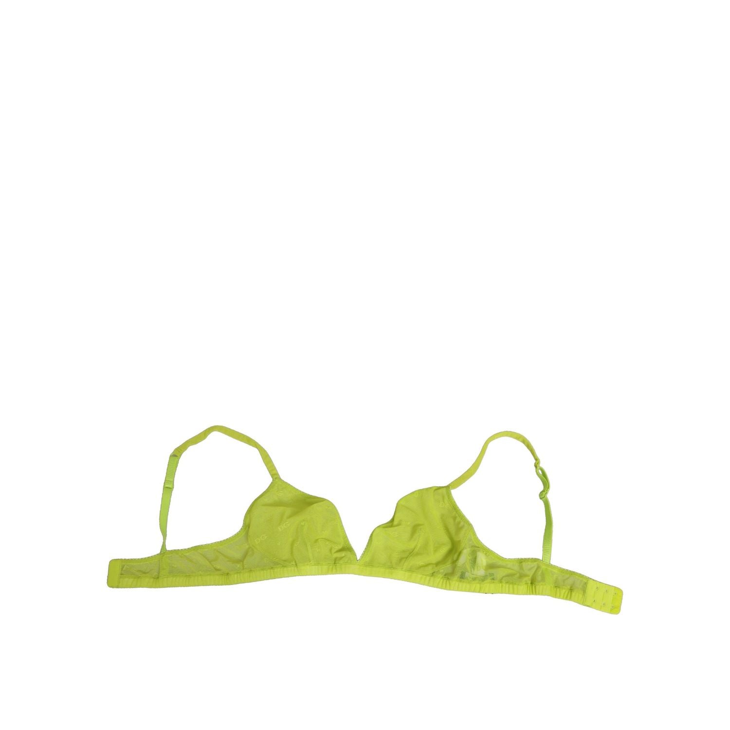 Dolce & Gabbana Yellow Green Nylon Soft Cup Brassiere  Underwear