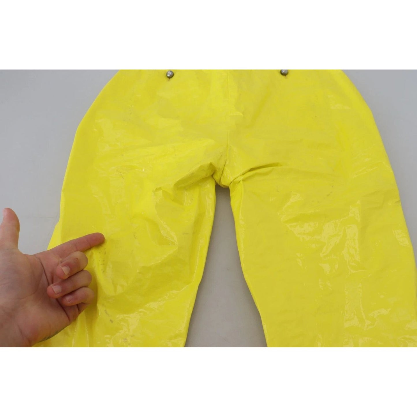 Dolce & Gabbana Yellow High Waist Skinny Women Trouser Pants with discoloration