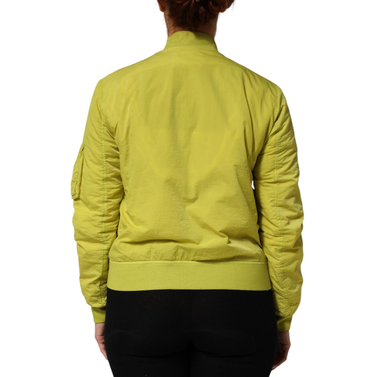 Dolce & Gabbana Yellow Polyamide Zipper Bomber Women’s Jacket