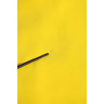 Close-up fabric detail of Dolce & Gabbana Yellow Polyester Sleeveless Sheath Midi Dress highlighting texture and color.