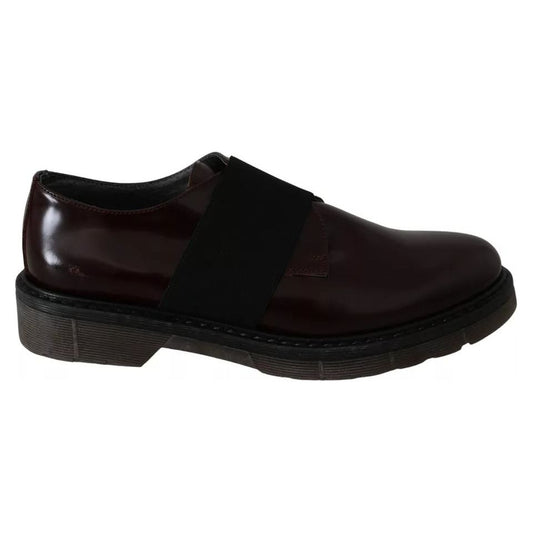 Dr. Martens Dr. Martens Dark Brown Leather Elastic Strap Shoes 1728,67345645728,Brown,Dr. Martens,EU38/US7.5,Flat Shoes - Women - Shoes,Material: Leather,Preowned / Defect,Shoes,Women,Women - Shoes LA8405-38
