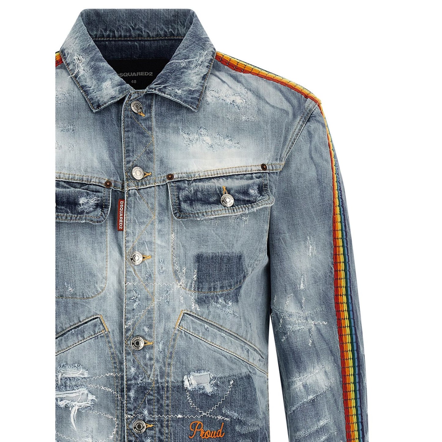 Dsquared² Blue Cotton Denim Jacket