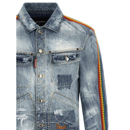 Dsquared² Blue Cotton Denim Jacket