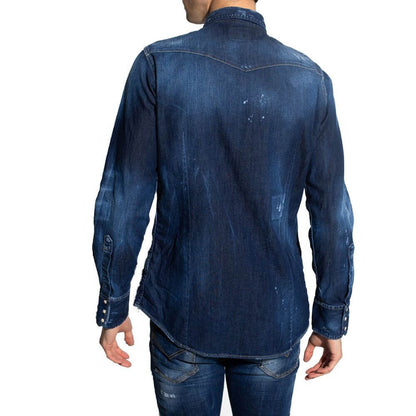 Dsquared² Blue Denim Shirt 1728,75611013280,Blue,Clothing,Denim - Shirts - Clothing,Dsquared²,IT52 | XL,Men,New with tags,Shirts - Clothing