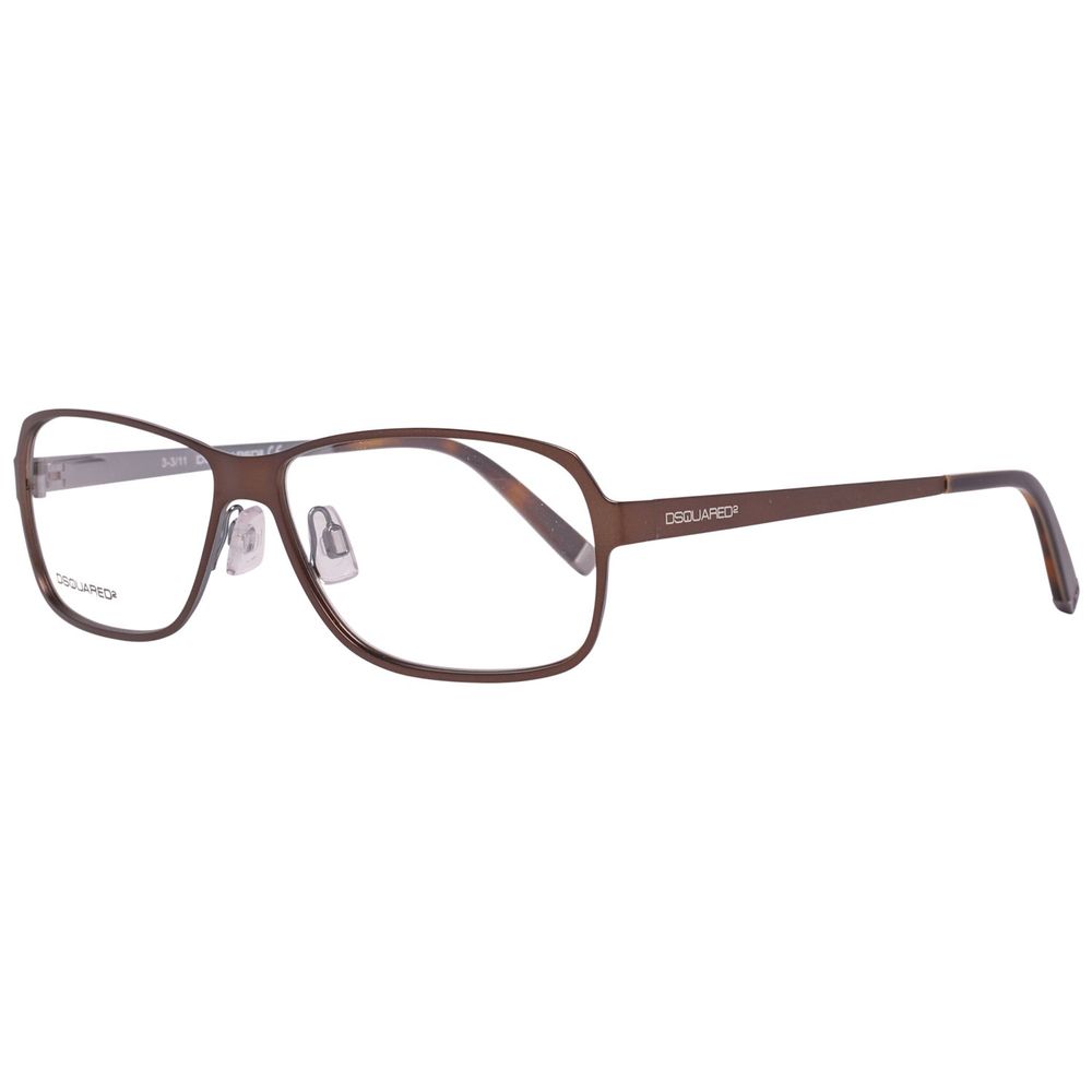 Dsquared² Brown Metal Frames DQ5057-049-56 eyeglasses, metal material, brown color, 56/13/140 mm dimensions.