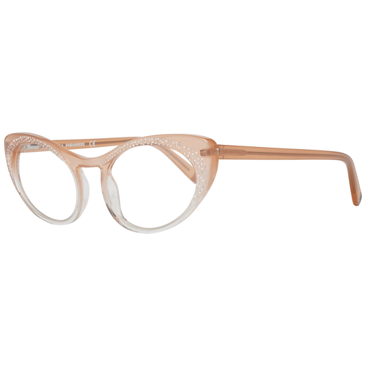Dsquared² Chic Rose-Tinted Designer Eyewear with stylish full-rim rose frame for women, showcasing luxury and elegance.