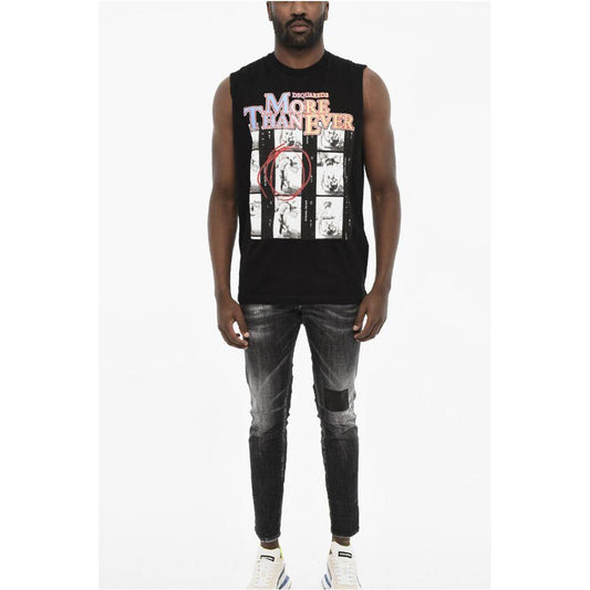 Dsquared² Dsquared² Cotton Crew-neck T-shirt with Frontal Maxi Print DS-P684926-M 1728,74866327712,Clothing,Dsquared²,Gray,M,Men,Men - Clothing,New with tags,T-Shirts - Men - Clothing