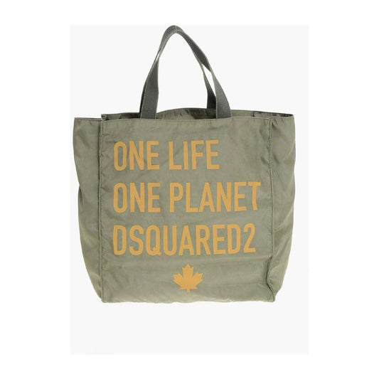 Dsquared² Dsquared² OLOP Nylon Tote Bag with Front Print DSP652854GD