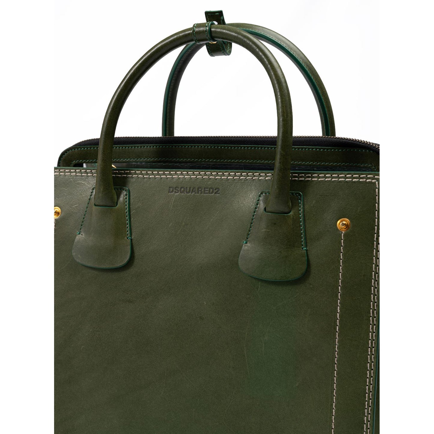 Dsquared² Green Leather Tote Bag Dsquared²