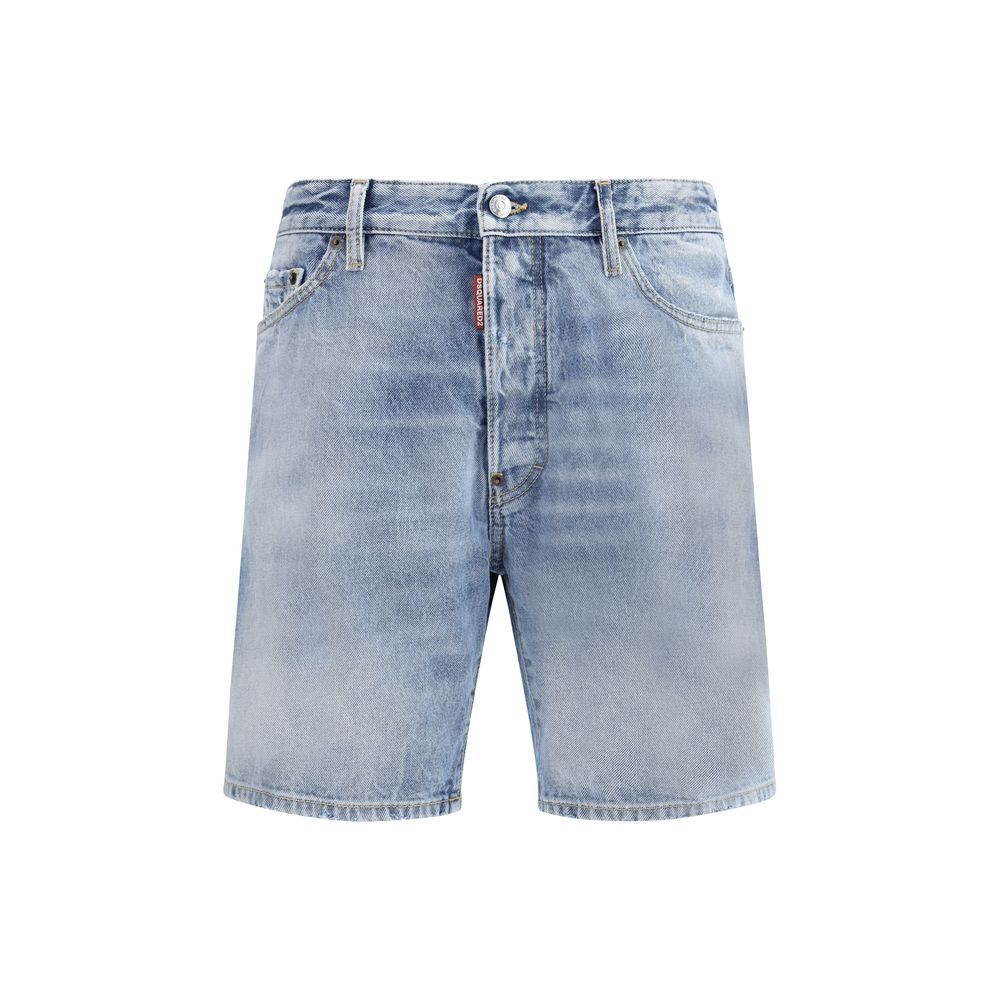 Dsquared² Light Blue Cotton Bermuda Shorts Dsquared²