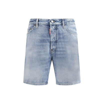 Dsquared² Light Blue Cotton Bermuda Shorts Dsquared²
