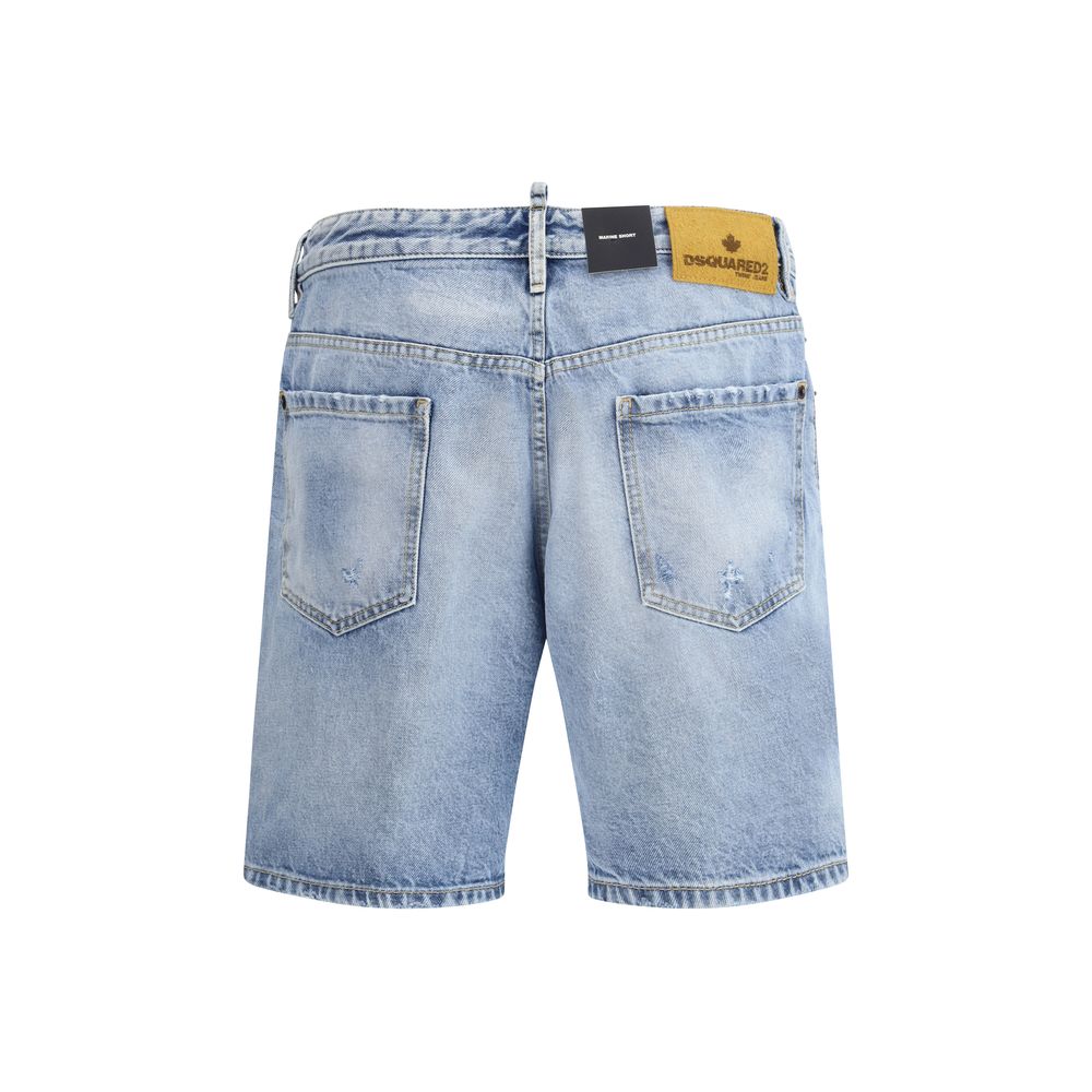 Dsquared² Light Blue Cotton Bermuda Shorts Dsquared²
